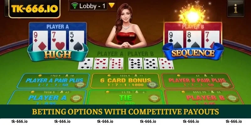 Betting options with competitive payouts