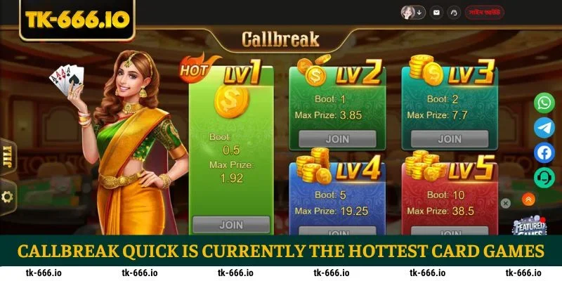 Callbreak Quick is currently one of the hottest card games