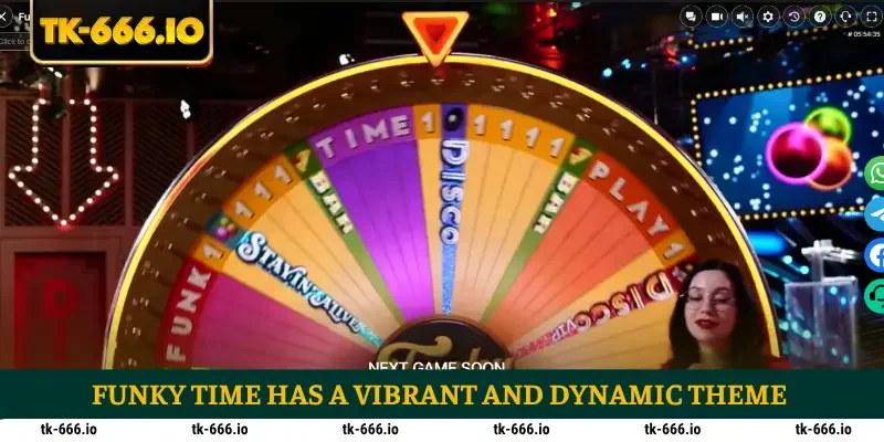 Funky Time has a vibrant and dynamic theme