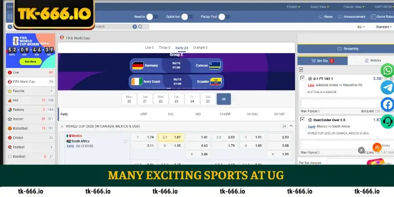 Many exciting sports at UG