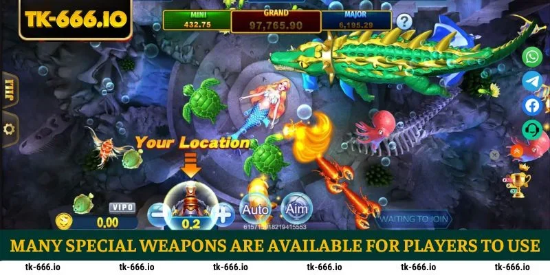 Many special weapons are available for players to use