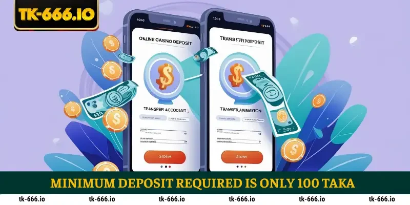 Minimum deposit required is only 100 Taka