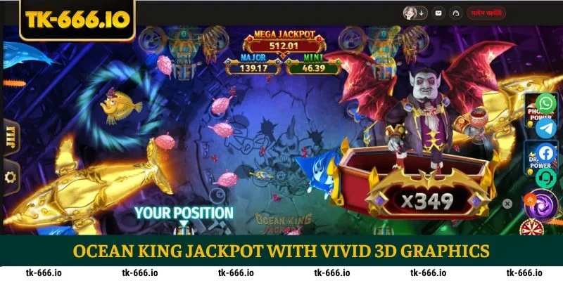 Ocean King Jackpot with vivid 3D graphics