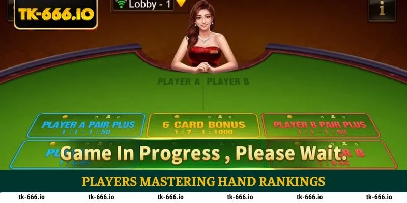 Players mastering hand rankings