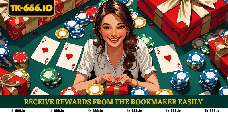 Receive rewards from the bookmaker easily