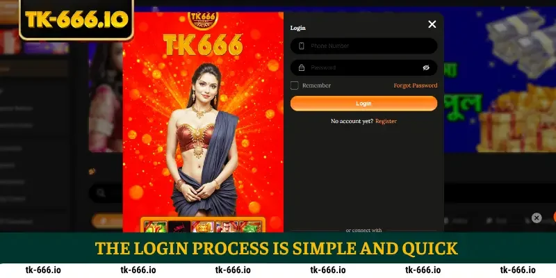 The login process is simple and quick.