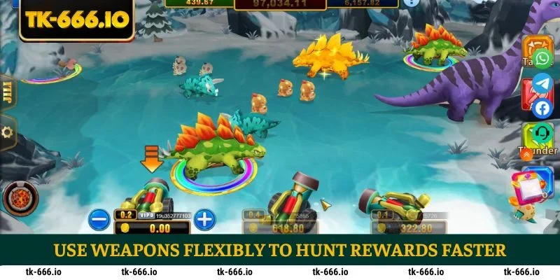 Use weapons flexibly to hunt rewards faster